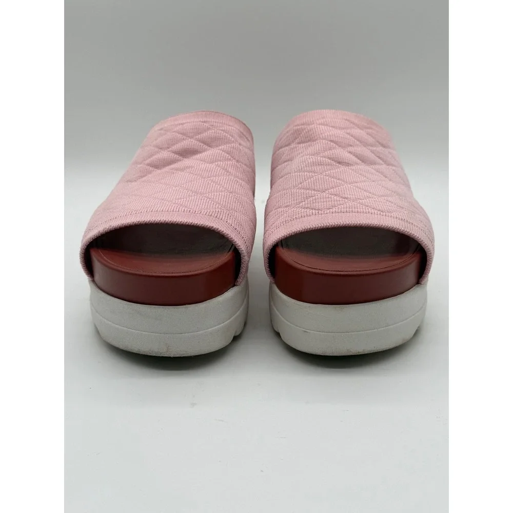 Nurture ROAM Pink Quilted Knit Platform‎ Slide Sandals Womens 8.5